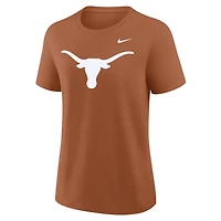 T-shirt Nike Texas Orange pour femmes avec logo principal des Longhorns