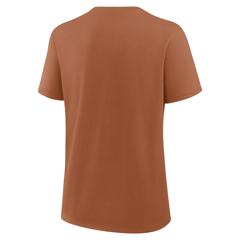 T-shirt Nike Texas Orange pour femmes avec logo principal des Longhorns