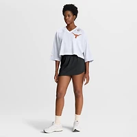 Women's Nike White Texas Longhorns Cropped Mesh Dri-FIT Fashion Jersey