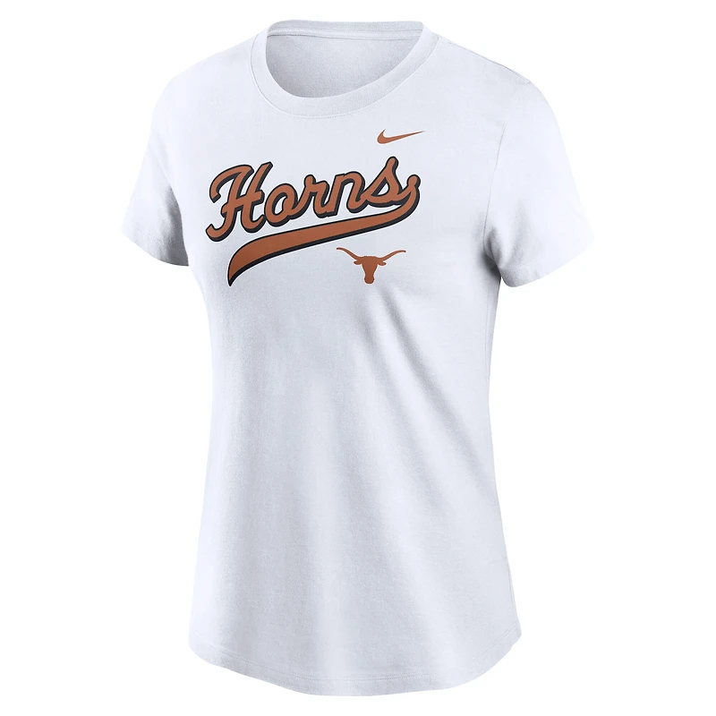 Women's Nike White Texas Longhorns Local Script T-Shirt
