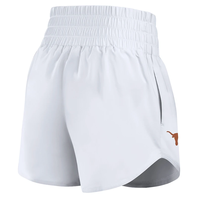Women's Nike White Texas Longhorns Performance One Dri-FIT High-Rise Shorts