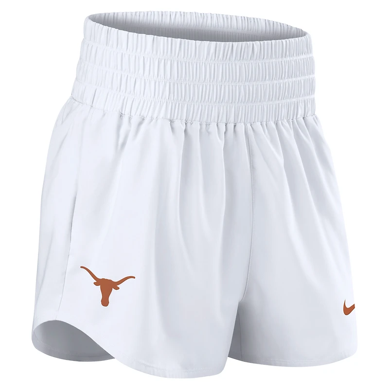 Women's Nike White Texas Longhorns Performance One Dri-FIT High-Rise Shorts