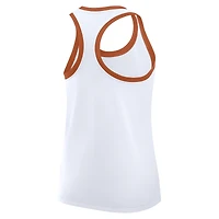 Women's Nike White Texas Longhorns Uni Name Tri-Blend Dri-FIT Tank Top
