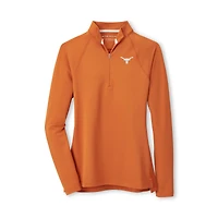 Haut à col zippé Peter Millar Texas Orange Longhorns pour femme