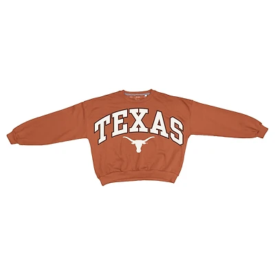 Sweat-shirt oversize Janice pour femme, couleur orange brûlé, Texas Longhorns, de Pressbox.