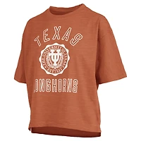 Women's Pressbox Burnt Orange Texas Motley Crew Bishop Waist Length Oversized Slub T-Shirt