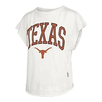 Women's Pressbox  Cream Texas Longhorns Nelson Movement Open Back Slub T-Shirt