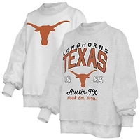 Women's Pressbox  Heather Gray Texas Longhorns Reversible Sweatshirt