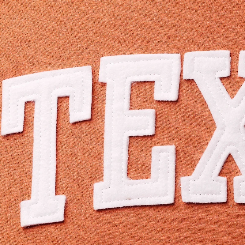 Women's Pressbox Heathered Texas Orange Longhorns Two-Hit Canyon Long Sleeve T-Shirt