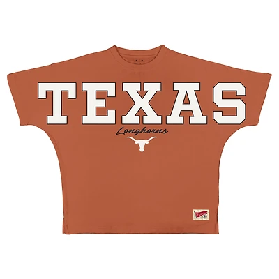 Women's Pressbox Texas Orange Longhorns Flannigan Oversized T-Shirt