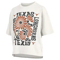 T-shirt oversize en jersey flammé blanc Pressbox Texas Longhorns Elena pour femme