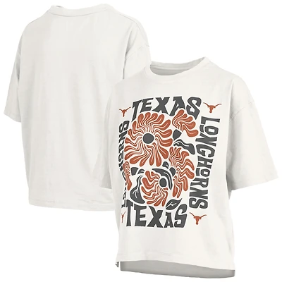 T-shirt oversize en jersey flammé blanc Pressbox Texas Longhorns Elena pour femme