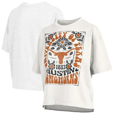 Women's Pressbox White Texas Longhorns Harmony Oversized T-Shirt