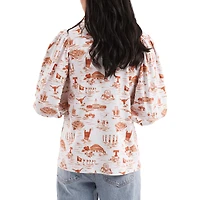 Women's Smith & Quinn Texas Orange/White Longhorns Tailgate Collection Eliza Top