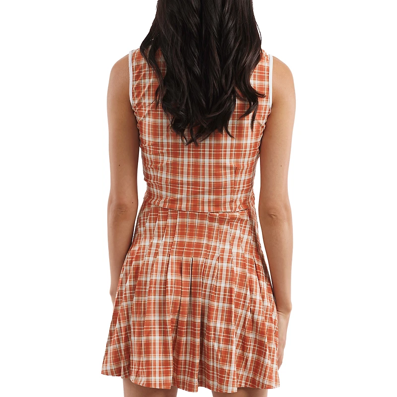 Women's Smith & Quinn Texas Orange/White Longhorns Tailgate Collection Mackenzie Pleated Dress