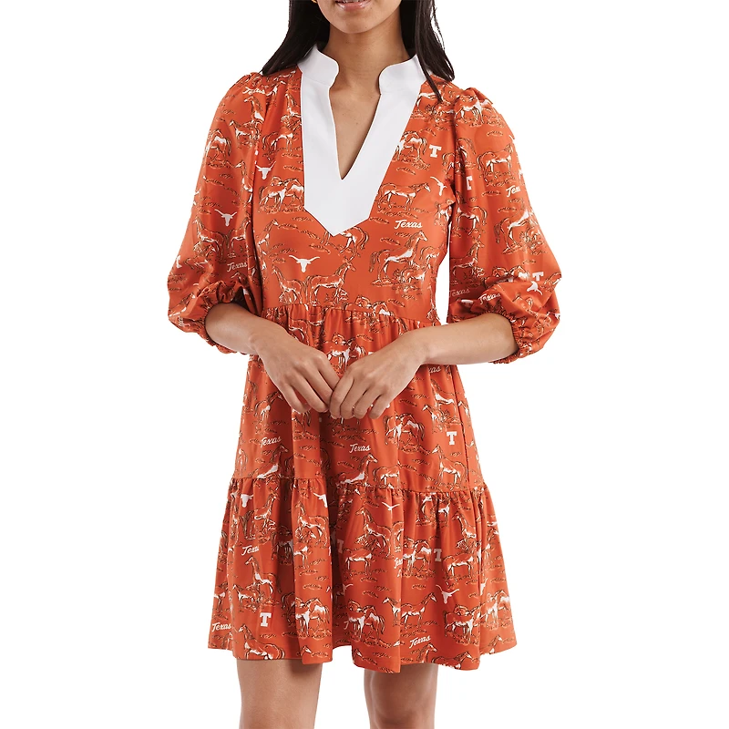 Robe Tory pour femme Smith & Quinn Texas Orange Longhorns Tailgate Collection