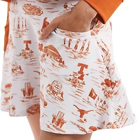 Jupe-short Molly pour femme Smith & Quinn, blanc/orange Texas Longhorns, collection Tailgate