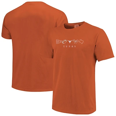T-shirt femme Texas Orange Longhorns Comfort Colors
