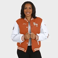 Women's WEAR by Erin Andrews  Burnt Orange Texas Longhorns Varsity Puffer Jacket