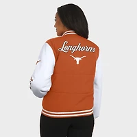 Women's WEAR by Erin Andrews  Burnt Orange Texas Longhorns Varsity Puffer Jacket