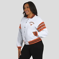 Veste sweat-shirt en polaire à boutons-pression et point satin pour femme WEAR by Erin Andrews
