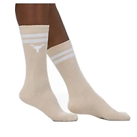 Women's ZooZatz Cream Texas Longhorns Victory Plush Socks