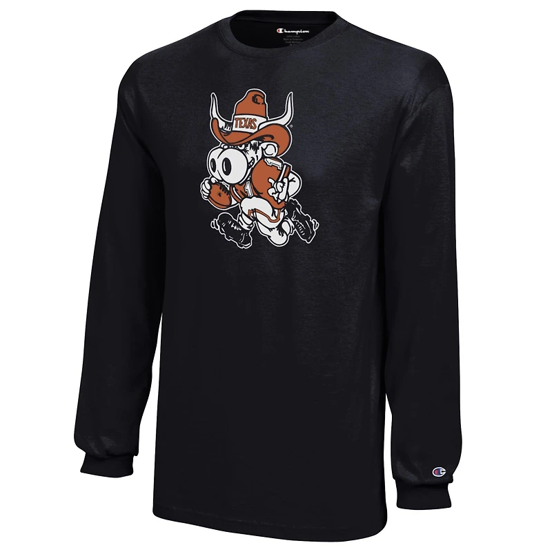 Youth Champion  Black Texas Longhorns Bevo Long Sleeve T-Shirt