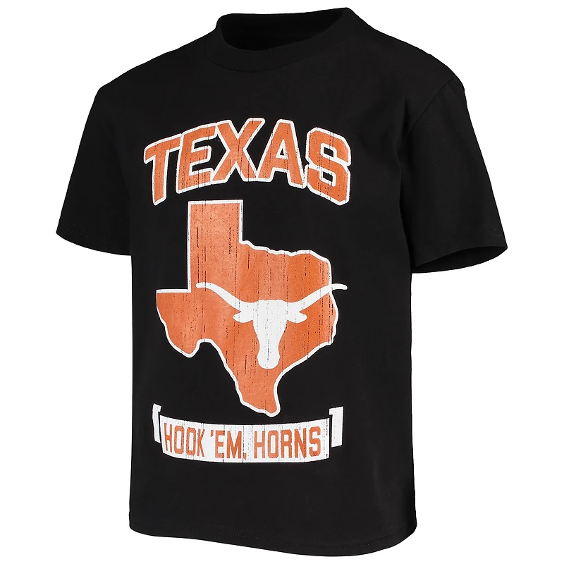 T-shirt Champion de la jeunesse noir Texas Longhorns Strong Mascot