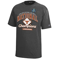 T-shirt Youth Champion Dark Heather Gray Texas Longhorns 2026 NCAA Softball Women's College World Series Champions Vestiaire