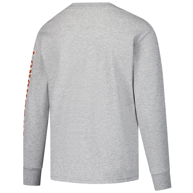 T-shirt à manches longues avec logo vieilli Texas Longhorns Champion des jeunes