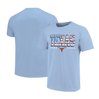 Youth Light Blue Texas Longhorns Americana Flag T-Shirt