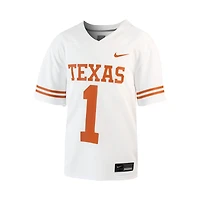 Maillot Nike n°1 blanc extérieur des Texas Longhorns pour jeunes
