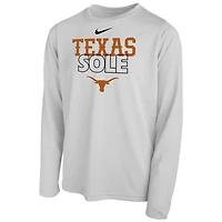 Youth Nike  White Texas Longhorns 2023 On Court Sole Bench T-Shirt