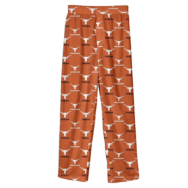 Youth Outerstuff Texas Orange Longhorns All-Over Team Logo Pants