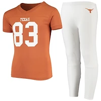 Youth Wes & Willy Orange/White Texas Longhorns Team Football Pajama Set