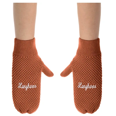 ZooZatz Texas Longhorns Knit Bow Headband & Mittens Bundle