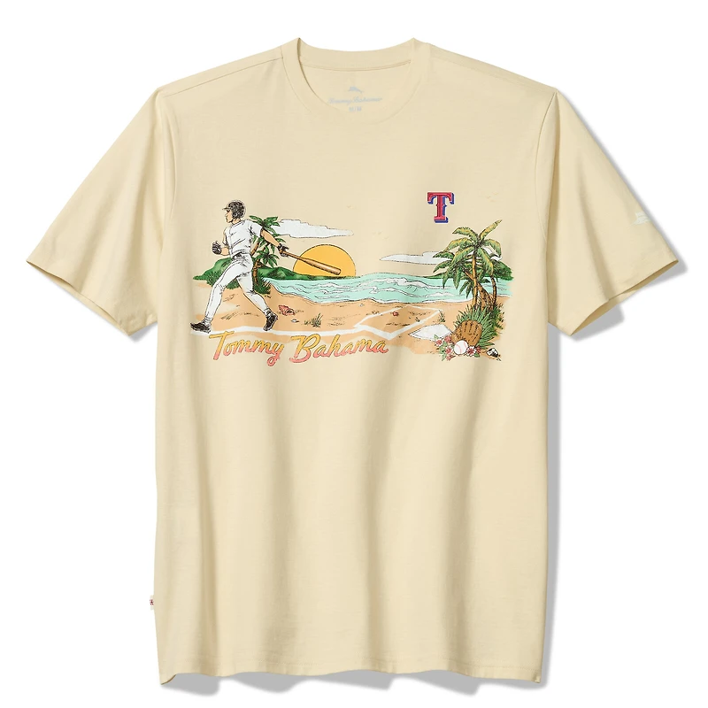 Tommy Bahama Cream Texas Rangers Sunset Slugger T-Shirt