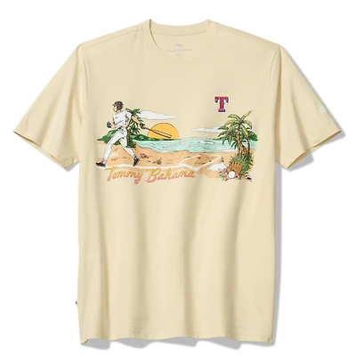 Tommy Bahama Cream Texas Rangers Sunset Slugger T-Shirt