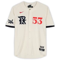 Adolis García Texas Rangers Autographed Cream Nike City Connect Replica Jersey 
