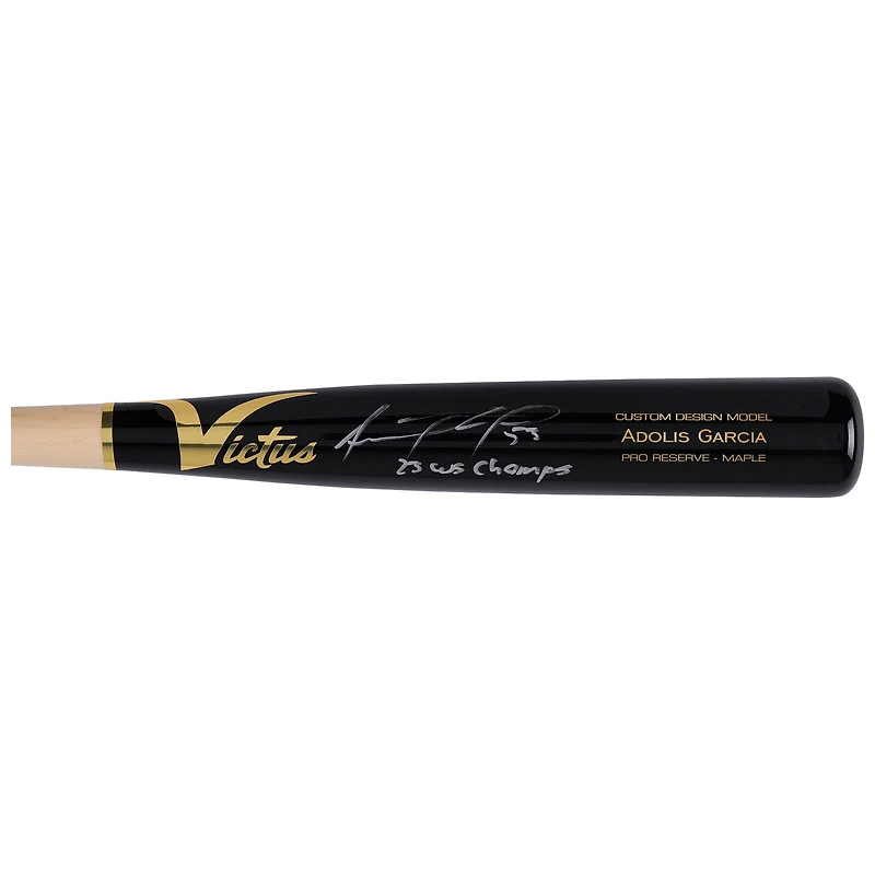 Adolis Garcia Texas Rangers Autographed 2023 World Series Champions Victus Game Model Bat with "23 WS Champs" Inscription