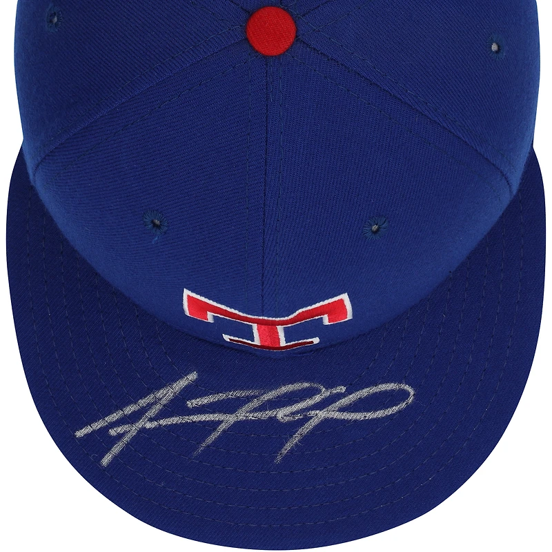Adolis Garcia Texas Rangers Autographed Throwback New Era Cap 