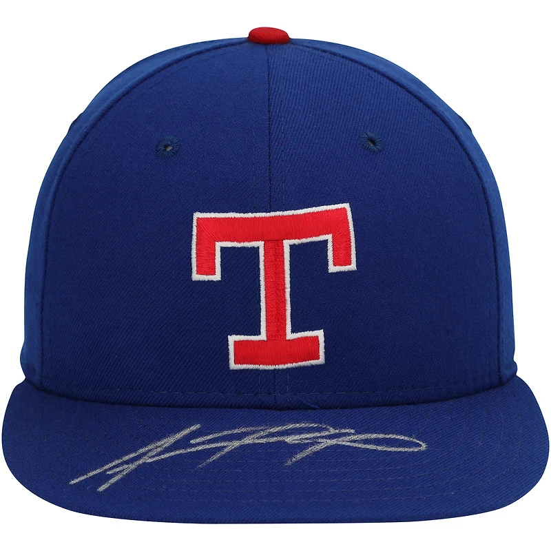 Adolis Garcia Texas Rangers Autographed Throwback New Era Cap 