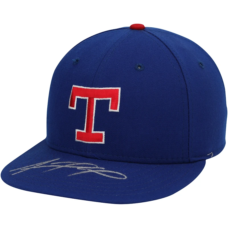 Adolis Garcia Texas Rangers Autographed Throwback New Era Cap 