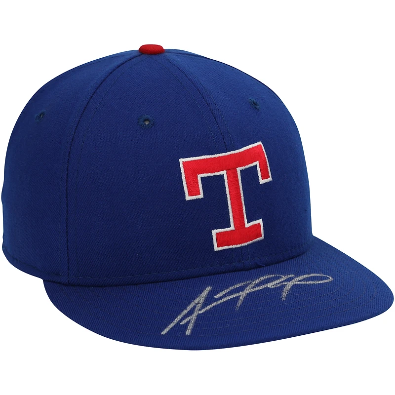 Adolis Garcia Texas Rangers Autographed Throwback New Era Cap 