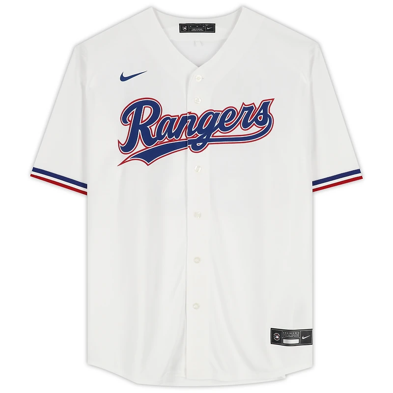 Adolis Garcia Texas Rangers Autographed White Nike Replica Jersey with "23 WS Champs" Inscription