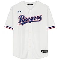 Adolis Garcia Texas Rangers Autographed White Nike Replica Jersey with "23 WS Champs" Inscription