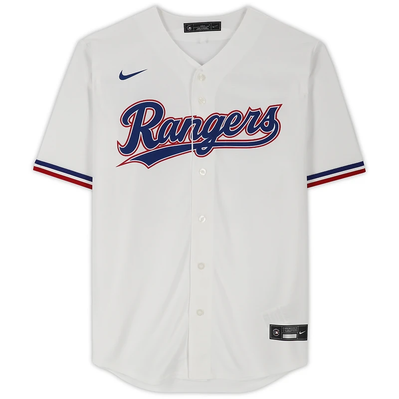 Adolis Garcia Texas Rangers Autographed White Nike Replica Jersey