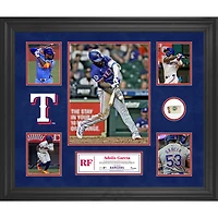 Adolis Garcia Texas Rangers Framed 5-Photo Collage with a Piece of Game-Used Ball