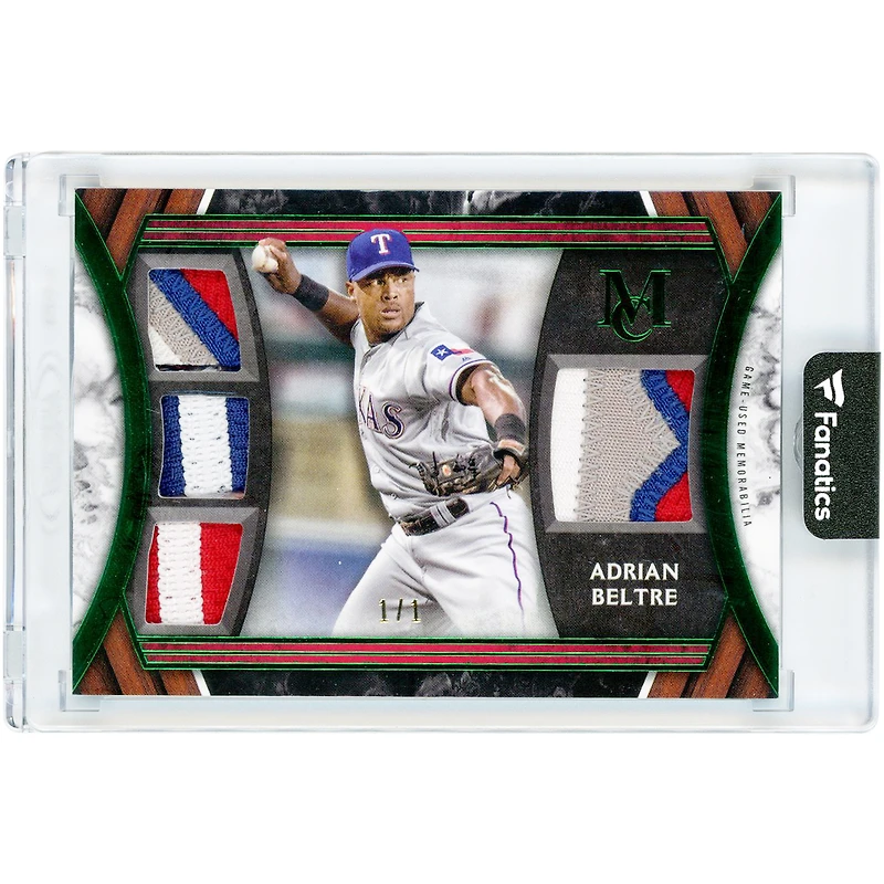 Carte Adrian Beltre Texas Rangers 2022 Topps Museum Collection Quad Multi-Color Game-Used Relics #SPPQRL-AB #1/1