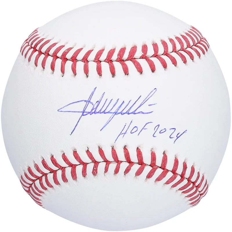 Ballon de baseball autographié par Adrian Beltre des Texas Rangers avec l'inscription « HOF 2024 »